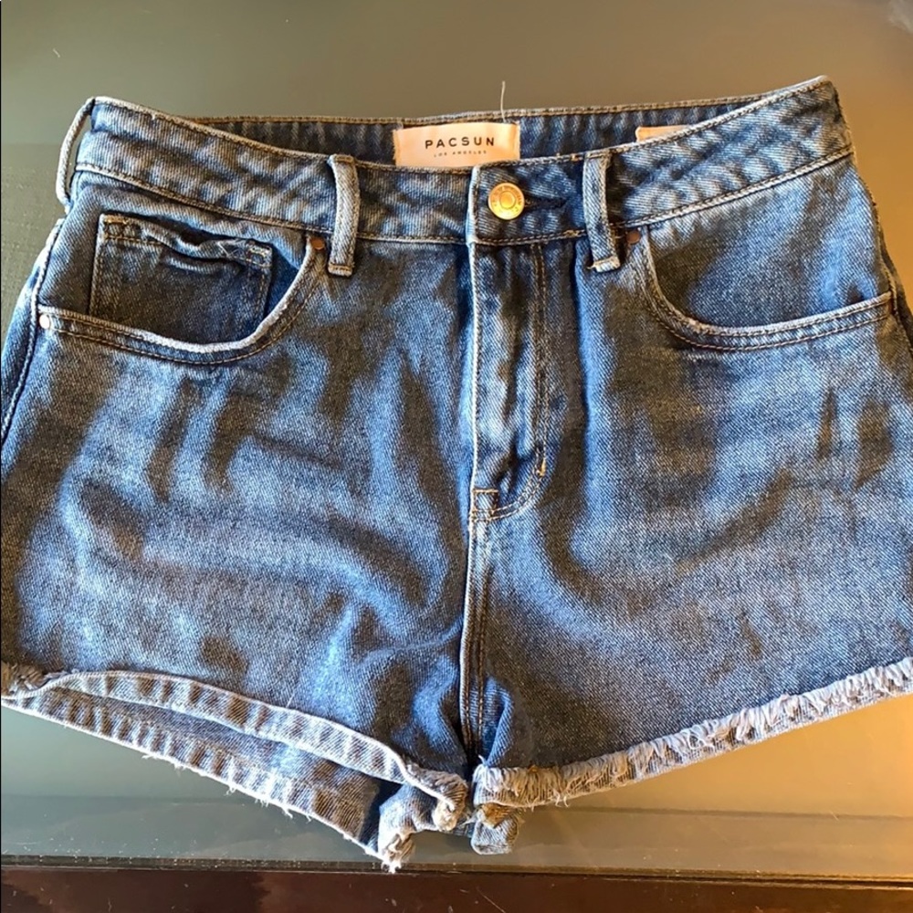 High rise jean shorts